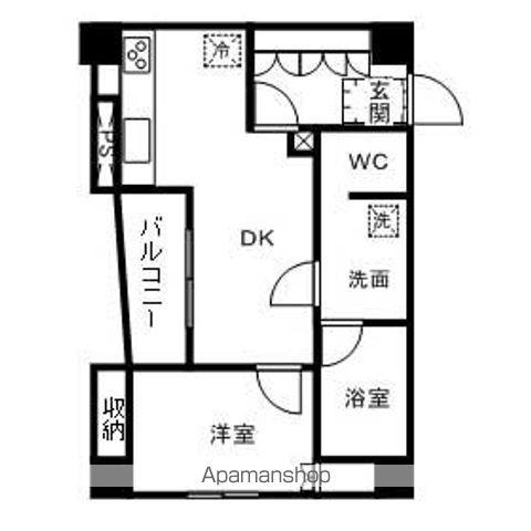 レジディア文京千石II(1DK/13階)の間取り写真