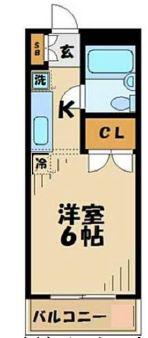 ハイツベルグラント(1K/3階)の間取り写真