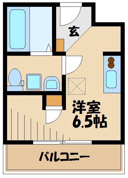 ベルストーク1(ワンルーム/8階)の間取り写真