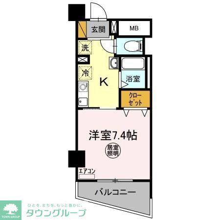 オークヒルズ(1K/3階)の間取り写真