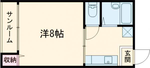 コーポ石井(1K/2階)の間取り写真