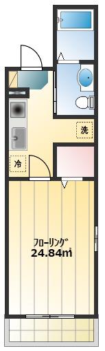 RESIDENZA DI FIORE(1K/3階)の間取り写真