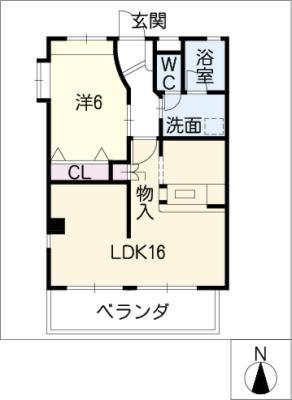ラマージュ センティア(1LDK/3階)の間取り写真