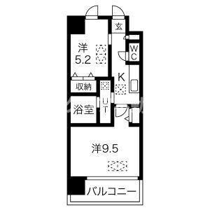 ノース VILLAGE BIRTH PLACE(2K/8階)の間取り写真