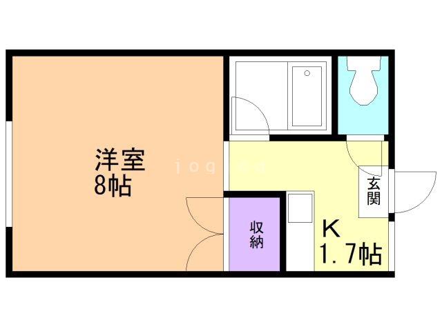 ステラI(1K/1階)の間取り写真