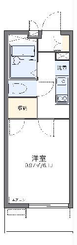 レオパレスアイ&ロンIII(1K/3階)の間取り写真