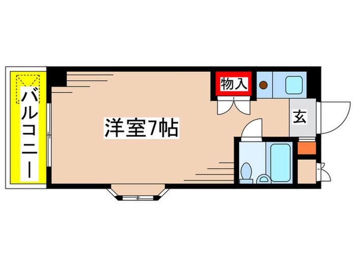 エステート向ヶ丘(ワンルーム/5階)の間取り写真