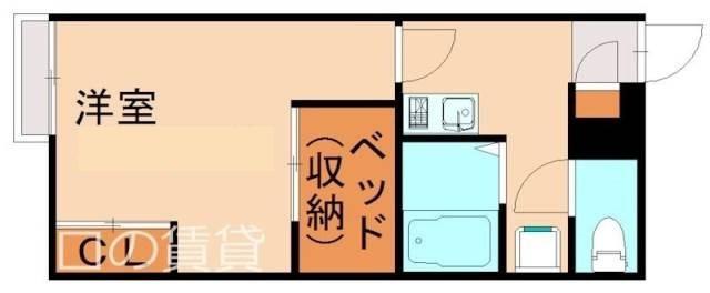 レオパレス福間駅東(1K/2階)の間取り写真