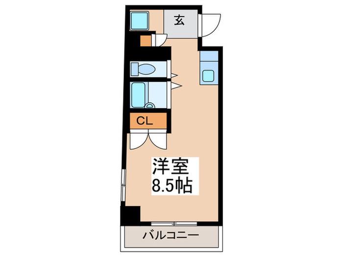 ヴェルアズール桜台(ワンルーム/9階)の間取り写真
