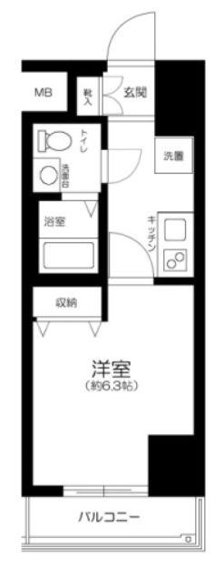 セジョリ錦糸町(1K/5階)の間取り写真