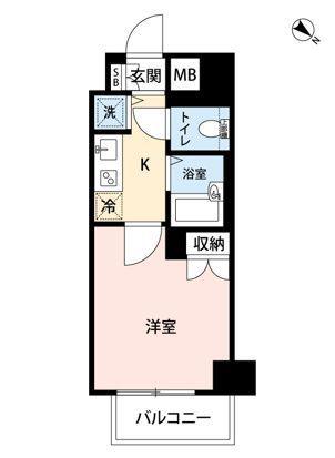 菱和パレス三軒茶屋壱番館(1K/2階)の間取り写真