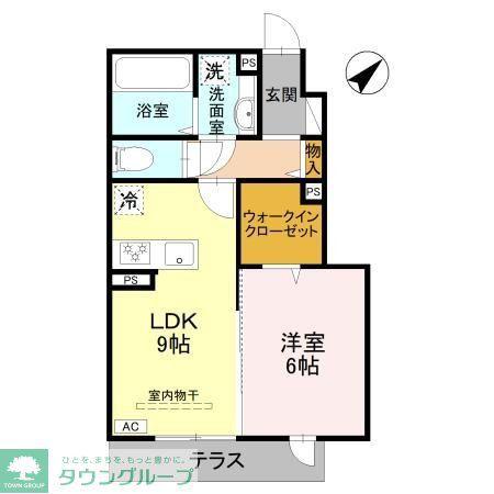 シグマRESIDENCE歌川町 B棟(1LDK/1階)の間取り写真