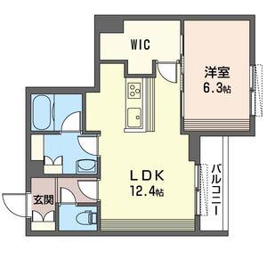 リアン荻窪(1LDK/2階)の間取り写真