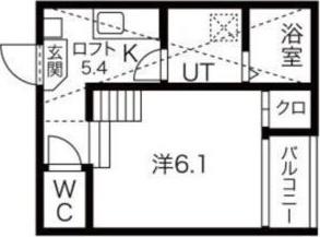 コンフォール松原町(1SK/1階)の間取り写真