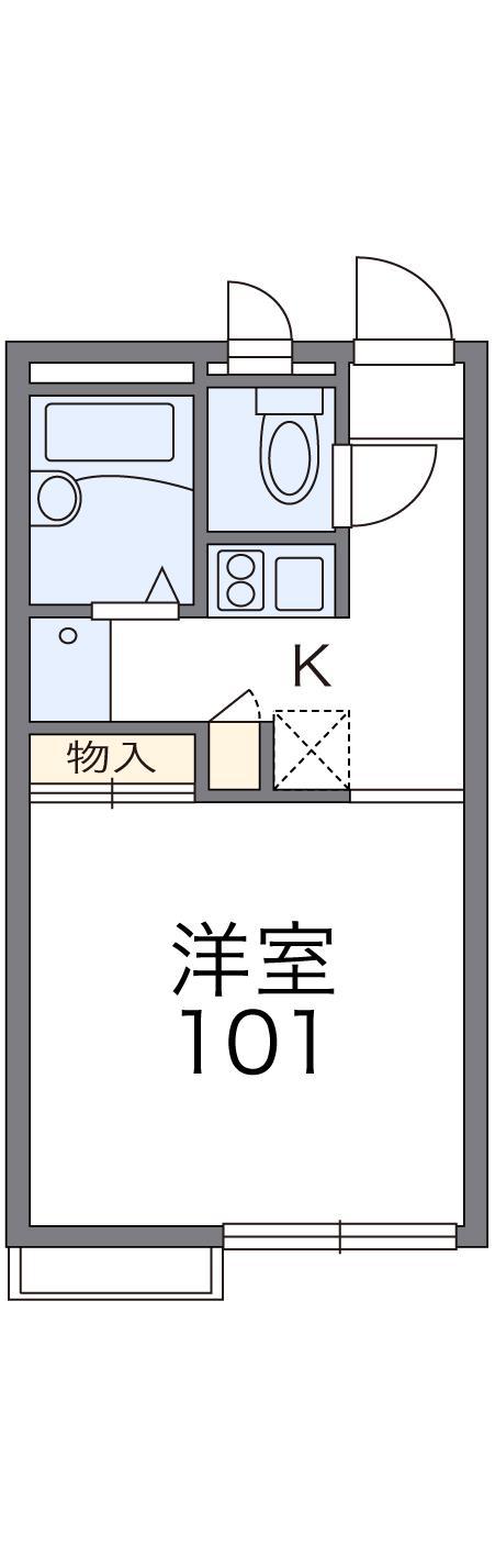 レオパレスベルフォール(1K/2階)の間取り写真