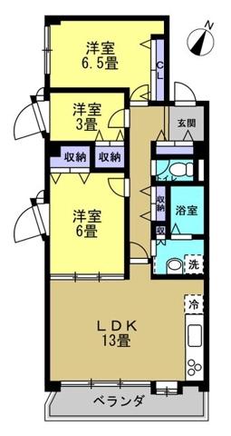 リアライズ柏Ⅱ(3LDK/3階)の間取り写真