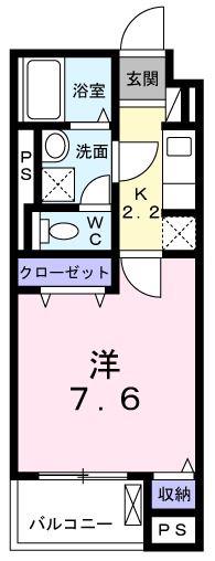 アンジュ(1K/2階)の間取り写真