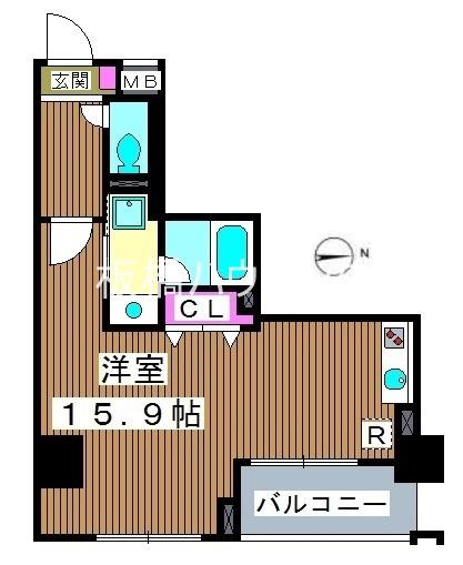プライマル板橋本町(ワンルーム/2階)の間取り写真