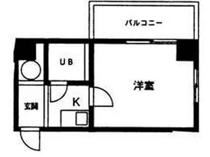 プリンセス駅西(1K/5階)の間取り写真