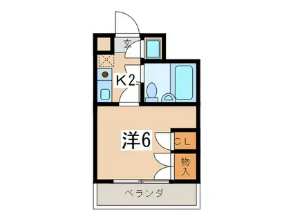 ホワイト・ヴィレッジI(1K/2階)の間取り写真