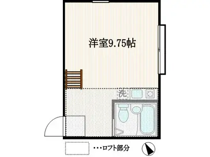 グリーンハウス(ワンルーム/1階)の間取り写真