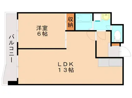サンラビール小倉(1LDK/2階)の間取り写真