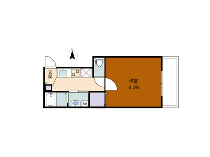 LUMINOSA E CALDA NAKAKASAI ルミノサエカルダ(1K/3階)の間取り写真