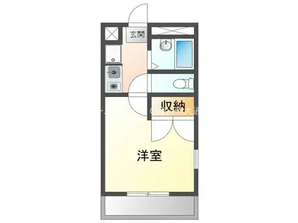 レオパレスひまわり(1K/2階)の間取り写真