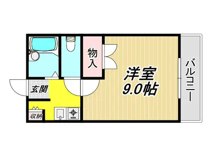 彩華II(1K/2階)の間取り写真