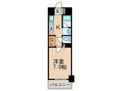 ラナップスクエア東梅田(1K/8階)の間取り写真