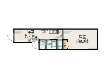 レジデンス千田(1LDK/4階)の間取り写真