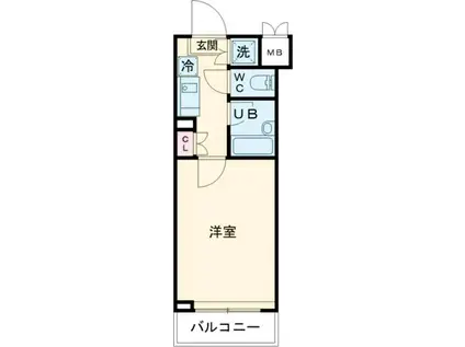 ルーブル早稲田六番館(1K/2階)の間取り写真