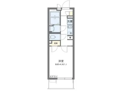 クレイノ緑園(1K/1階)の間取り写真
