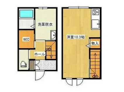 SQUARE TATSUMI(ワンルーム/1階)の間取り写真