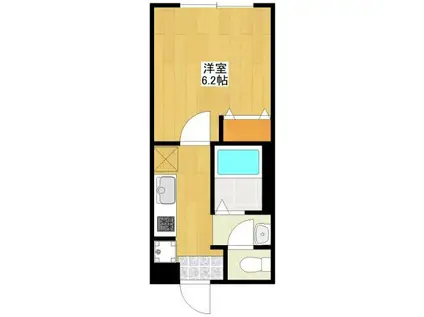 オリーブハイツ志染駅前(1K/2階)の間取り写真