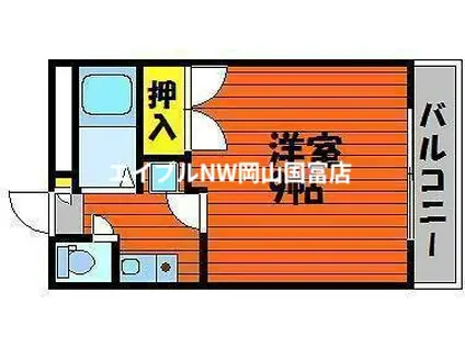 ハイクレスト操山(1K/1階)の間取り写真