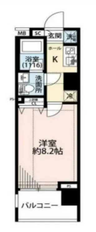 プレール・ドゥーク東新宿III 5階階 間取り