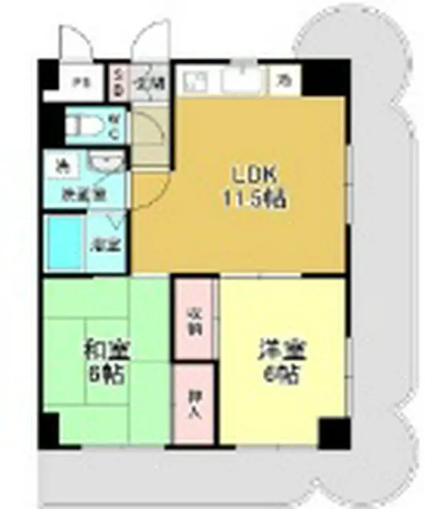 ロイヤルフラット野毛山壱番館 5階階 間取り