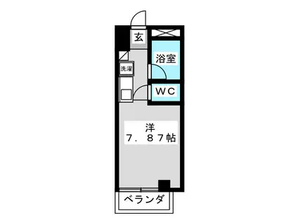 ルミエール蘇我(ワンルーム/1階)の間取り写真