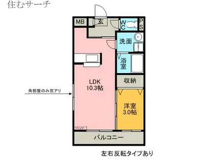 ヴォワ・ラクテ(1LDK/1階)の間取り写真