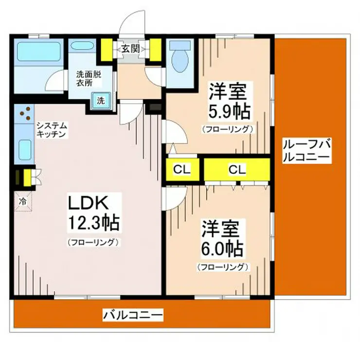 レジディア調布 3階階 間取り