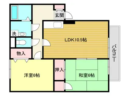 パドレ・ヒロ(2LDK/1階)の間取り写真