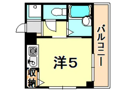 千代が丘マンション(ワンルーム/3階)の間取り写真