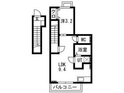 FIGAROVII(1LDK/2階)の間取り写真