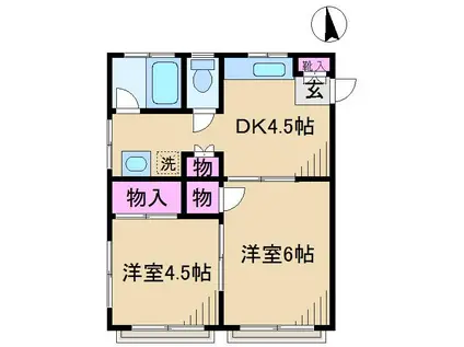 コーポ池田(2DK/3階)の間取り写真