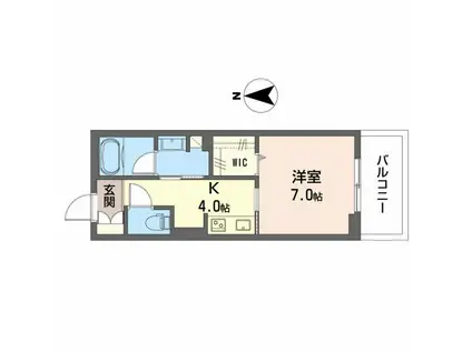 シャーメゾン大垣郭町(1K/4階)の間取り写真