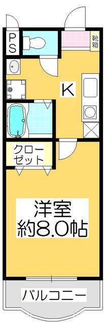 コスタベルデ恵比須(1K/3階)の間取り写真