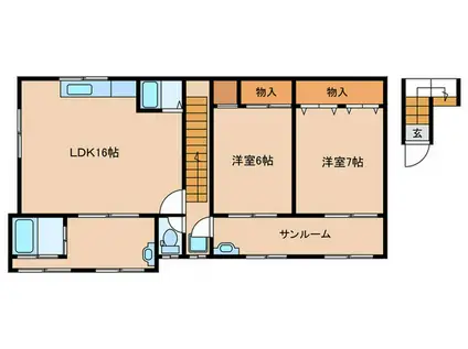アシスト赤塚マンション(2LDK/3階)の間取り写真
