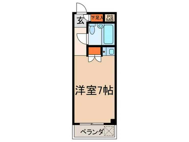 セザールプラザ府中 7階階 間取り