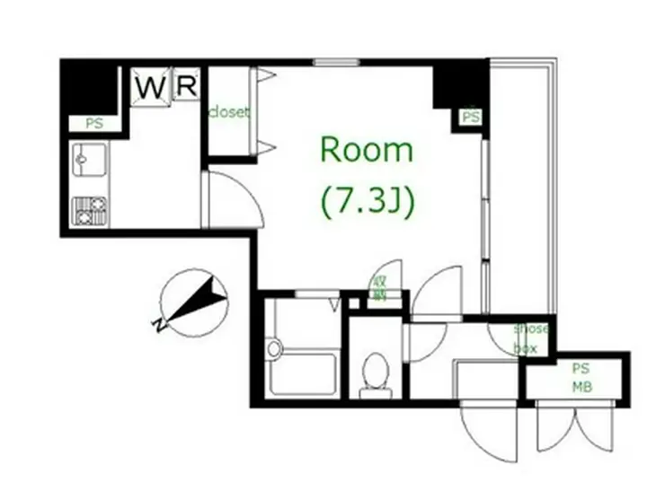 アフェクシオン日本橋人形町 7階階 間取り